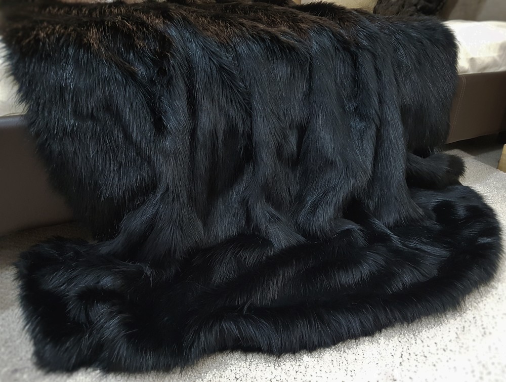 Black Bear Faux Fur Throw Faux Fur Throws, Fabric and Fashion